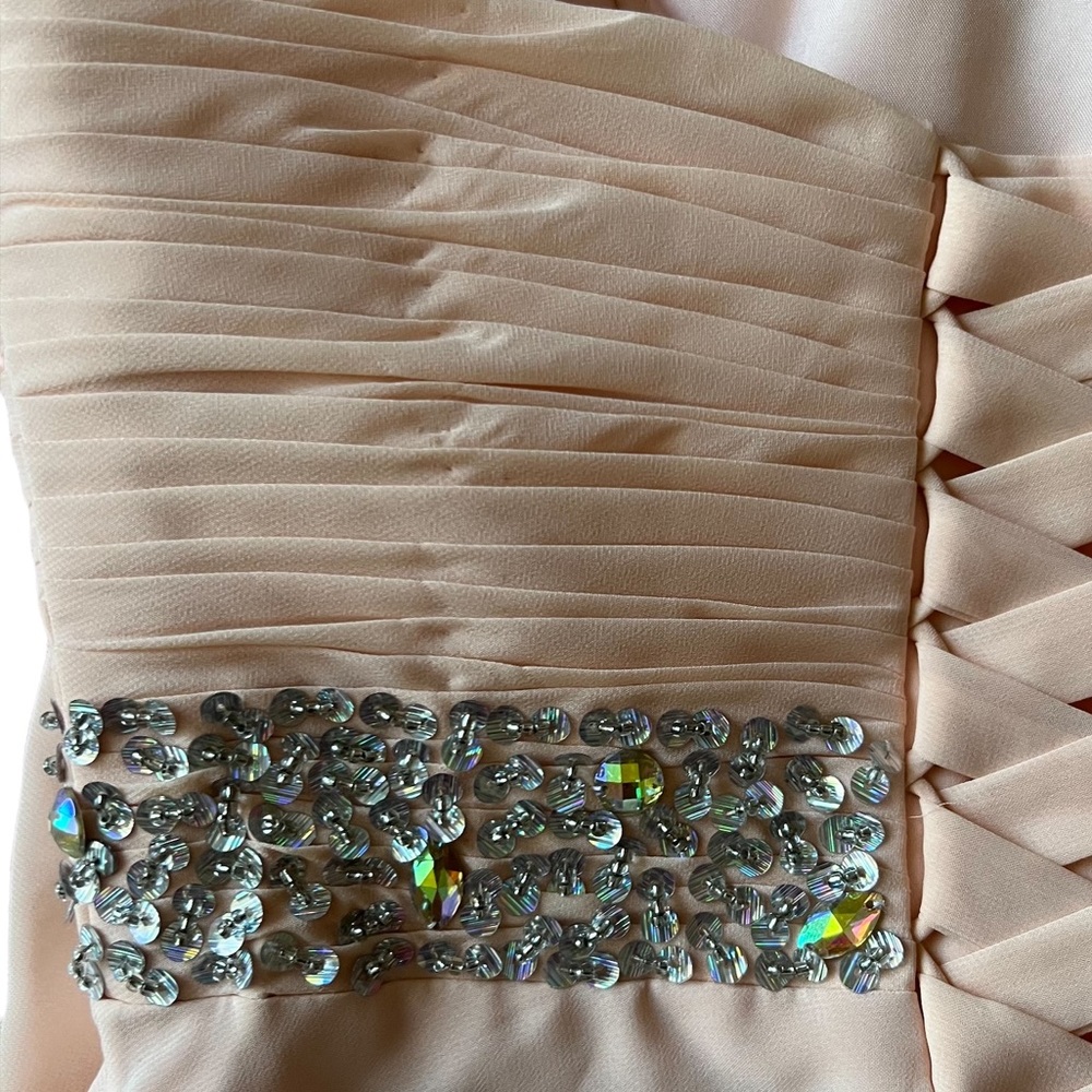 Drapery flowy bridesmaid Dress, size 10 - Picture 6 of 7